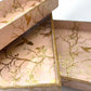 Beautiful Pink Wooden printed serving trays. Set of 3.