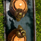Peacock Diwali Diya, terracotta diya, Set of 2