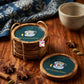 Beautiful wooden tea coaster. Coaster set,Wooden coaster. Set of 6