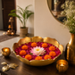Golden Lotus Trio – Reflective Water Bowls for Modern Home Decor