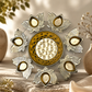 Golden Lotus Diya Urli Centerpiece with 8 Tealight Holders