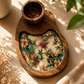 Elegant Wood & Resin 7-Piece Platter Set – Artisanal Serving Collection