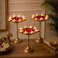 Royal Lotus Diya Pedestal Trio