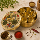 Handcrafted Brass Peacock Masala Box.