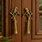 Handcrafted Brass Bird Branch Door Handles