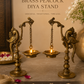 Mayura Heritage Brass Peacock Diya Stand Pair