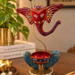Ganesha Glow – Hand-Painted Decorative Tealight Holder