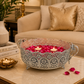 Royal Heritage German Silver Urli Bowl – Handcrafted Floral Centerpiece for Luxury Home Styling