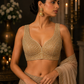 Indian Designer Gold beads Saree Lehenga Blouse Sleeveless sabyasachi style