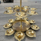 Aurelia double layer t-light holder for festive decoration. Festive vibe/Indian decor/Diwali.