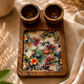 Elegant Wood & Resin 7-Piece Platter Set – Artisanal Serving Collection