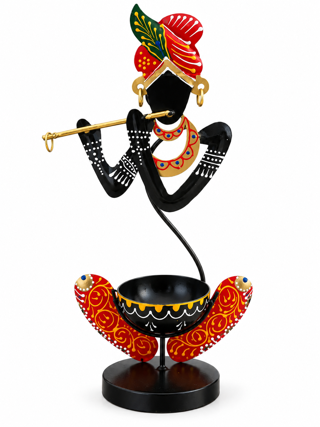 Melody of Krishna – Hand-Painted Decorative Tealight Holder (Copy)