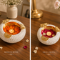 Handcrafted White & Gold Floating Flower & Candle Centerpieces