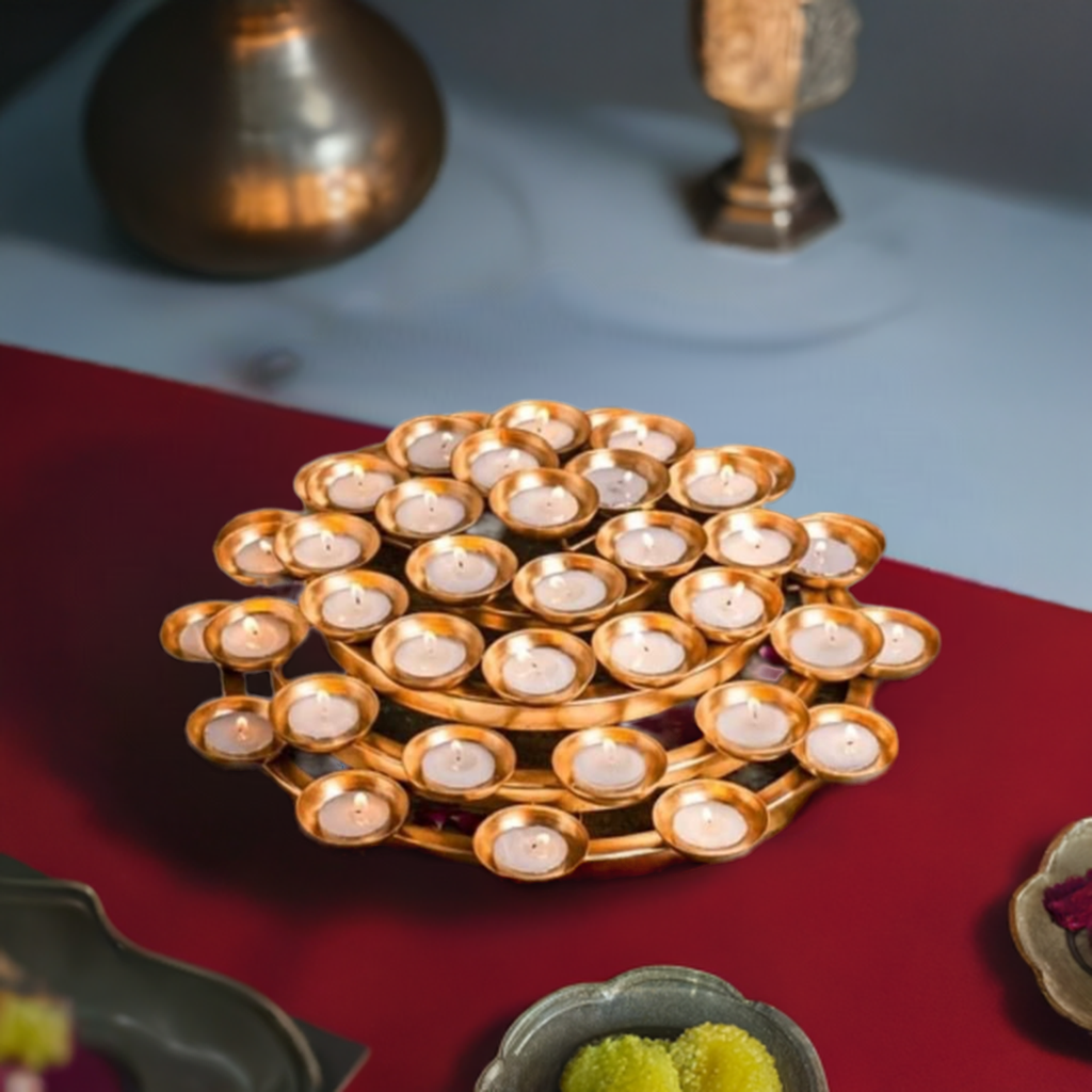 46 Tealight spiral holder, Diwali Diya, Diya Urli