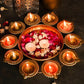 Decorative lamp shaped Diya urli, Urli with diya, decorative bowl, Diwali Diya