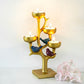 birds candle lit stand
