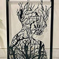 Women Shape Tree Metal Wall Hanging