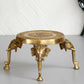 Gold-Toned Stool with Elephant Design Legs Showpiece