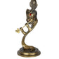 Brown & Gold-Toned Krishna Floating Brass Statue