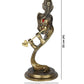 Brown & Gold-Toned Krishna Floating Brass Statue