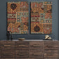Pine wood hand painted Wall art hanging