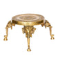 Gold-Toned Stool with Elephant Design Legs Showpiece