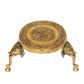 Gold-Toned Stool with Elephant Design Legs Showpiece