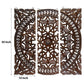 Handcrafted wooden square panel 3 pcs set