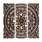 Handcrafted wooden square panel 3 pcs set