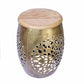 Handcrafted gold iron stool