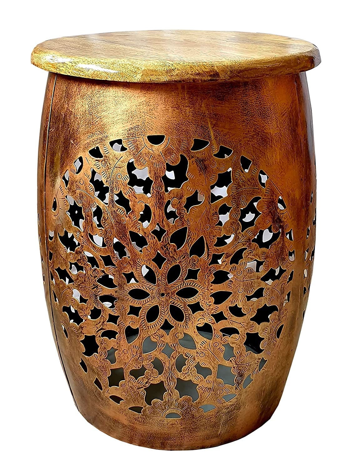 Handcrafted gold iron stool