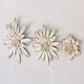 Iron Metal Decorative Flower Wall Hanging Art - Set of 3