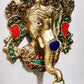 Brass Ganesha Wall Hanging in Stone work finish