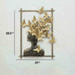 Hand crafted Iron Framed Butterfly Queen Wall Art With LED In Gold