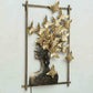 Hand crafted Iron Framed Butterfly Queen Wall Art With LED In Gold
