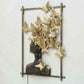 Hand crafted Iron Framed Butterfly Queen Wall Art With LED In Gold