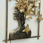 Hand crafted Iron Framed Butterfly Queen Wall Art With LED In Gold