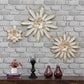 Iron Metal Decorative Flower Wall Hanging Art - Set of 3