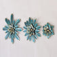 Iron Metal Decorative Flower Wall Hanging Art - Set of 3