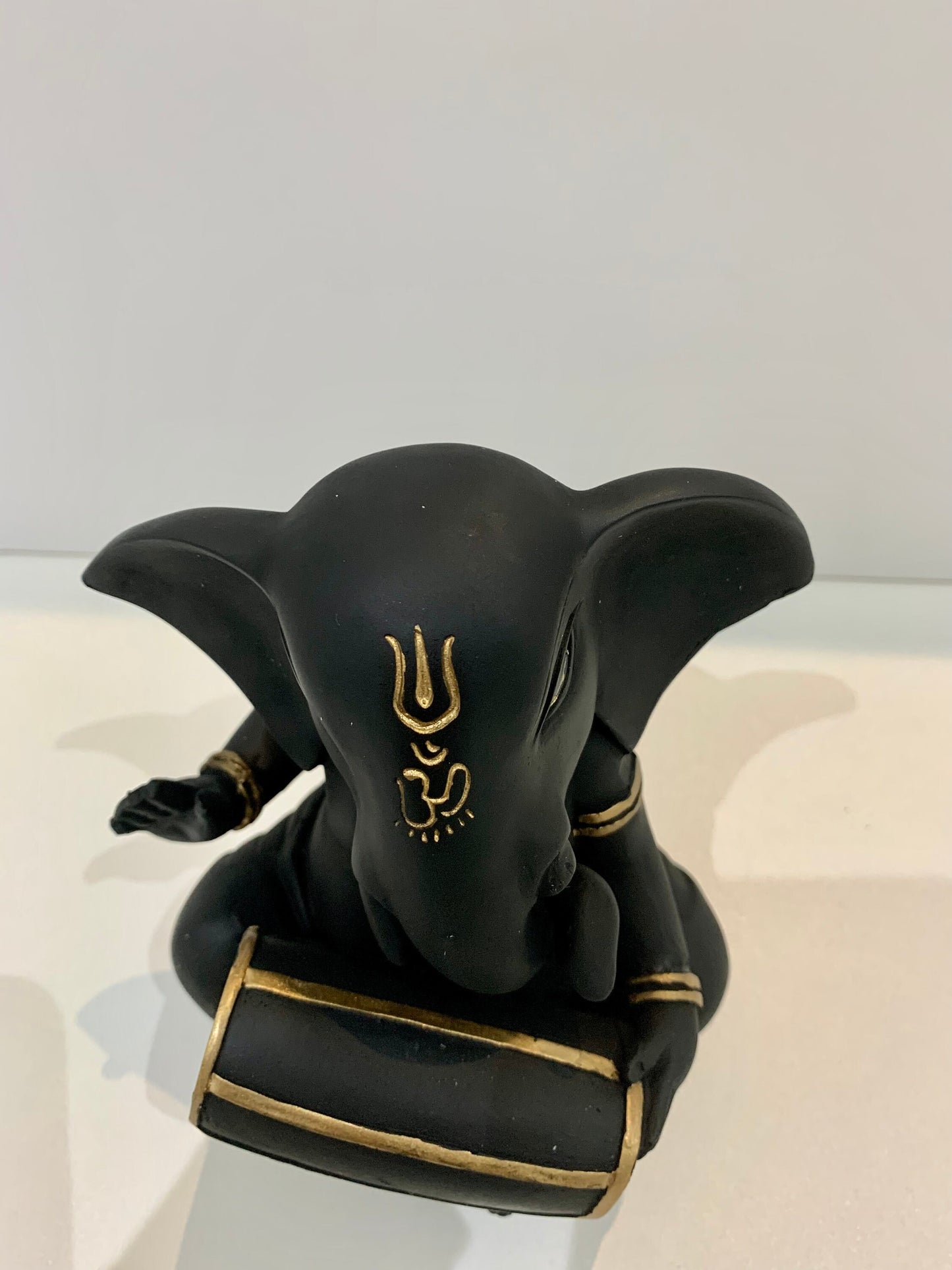 Black Ganesha with Dholak Figurine