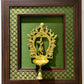 Handcrafted Brass Krishna Prabhavali with wooden frame