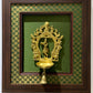 Handcrafted Brass Krishna Prabhavali with wooden frame