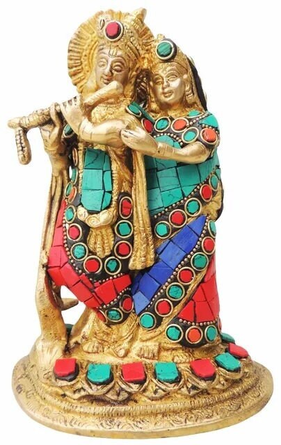 Brass Radha Krishna Idol