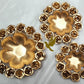 Decorative Rose flower shaped urli bowl  - Set of 3, Urli bowl, Urli set, Urli with diya, decorative bowl