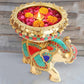 Brass unique elephant urli with bells