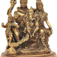 Brass Lord Shiva, Parvati, Kartikeya and Ganesha Idol - Shiv Family Parivar Idol
