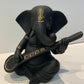 Black Ganesha with Sitar Figurine