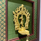 Handcrafted Brass Krishna Prabhavali with wooden frame