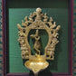 Handcrafted Brass Krishna Prabhavali with wooden frame