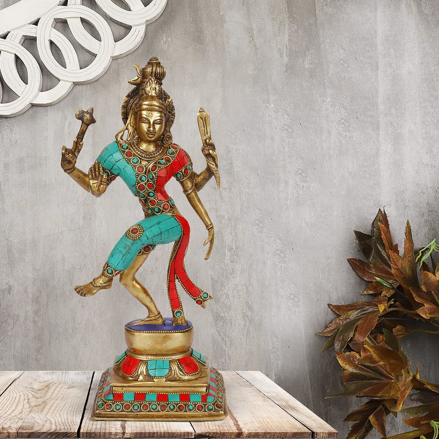 Brass Ardhanarishvara Ardhnarishwar Statue (Half Shiva & Parvati)